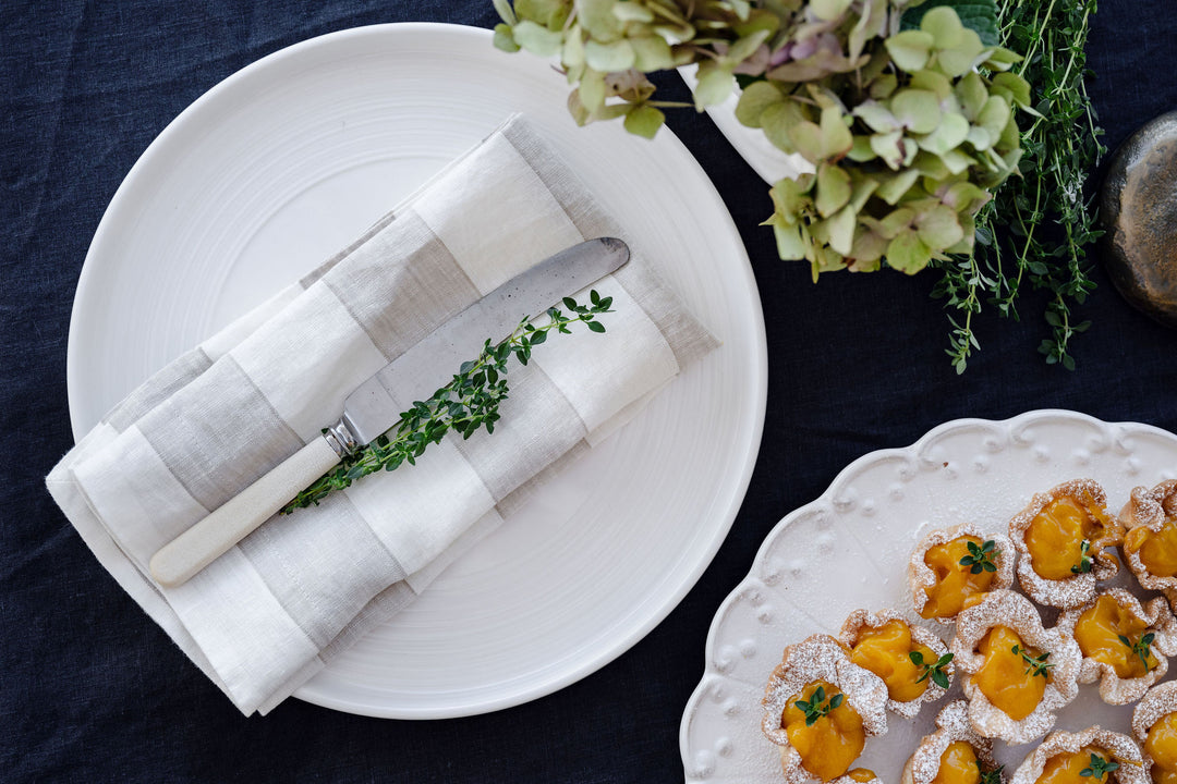 Portobello Stripe Linen Napkins  - Set Of Four
