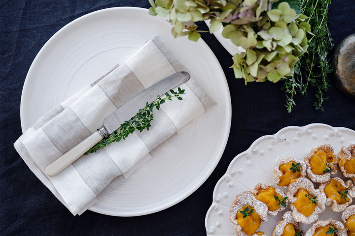 Portobello Stripe Linen Napkins  - Set Of Four