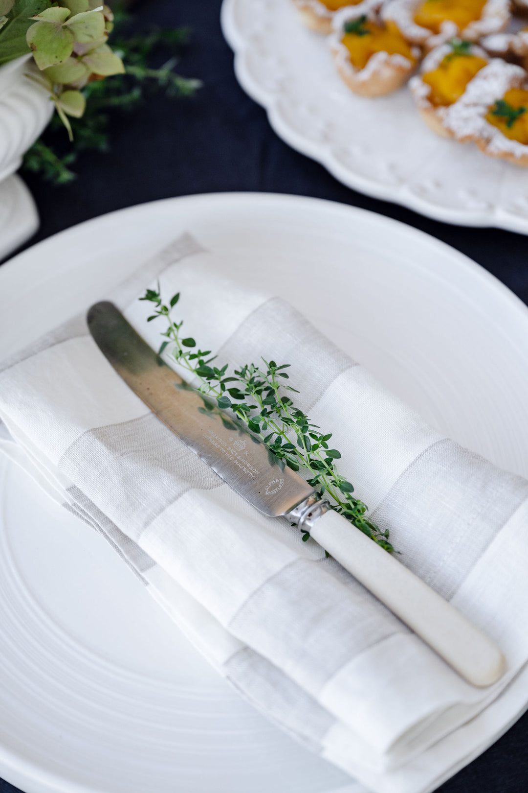 Portobello Stripe Linen Napkins  - Set Of Four