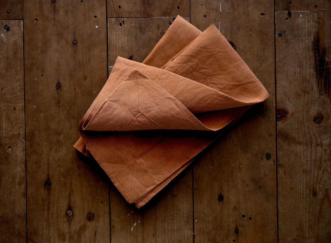 Burnt Butter Linen Napkins - Set Of Four