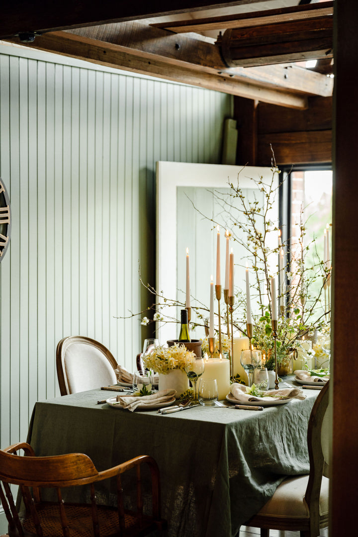 Sage Green Linen Tablecloth