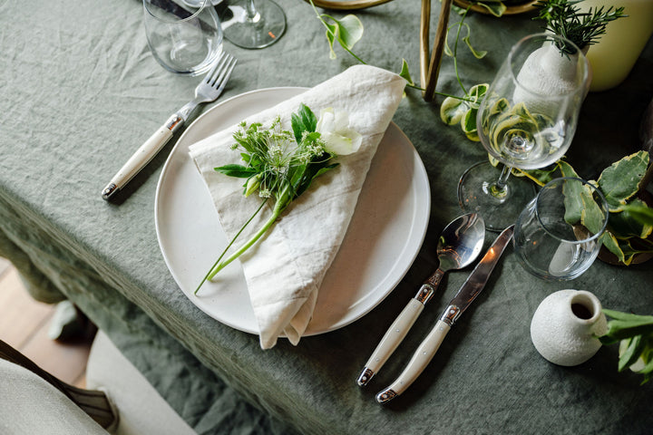Sage Green Linen Tablecloth