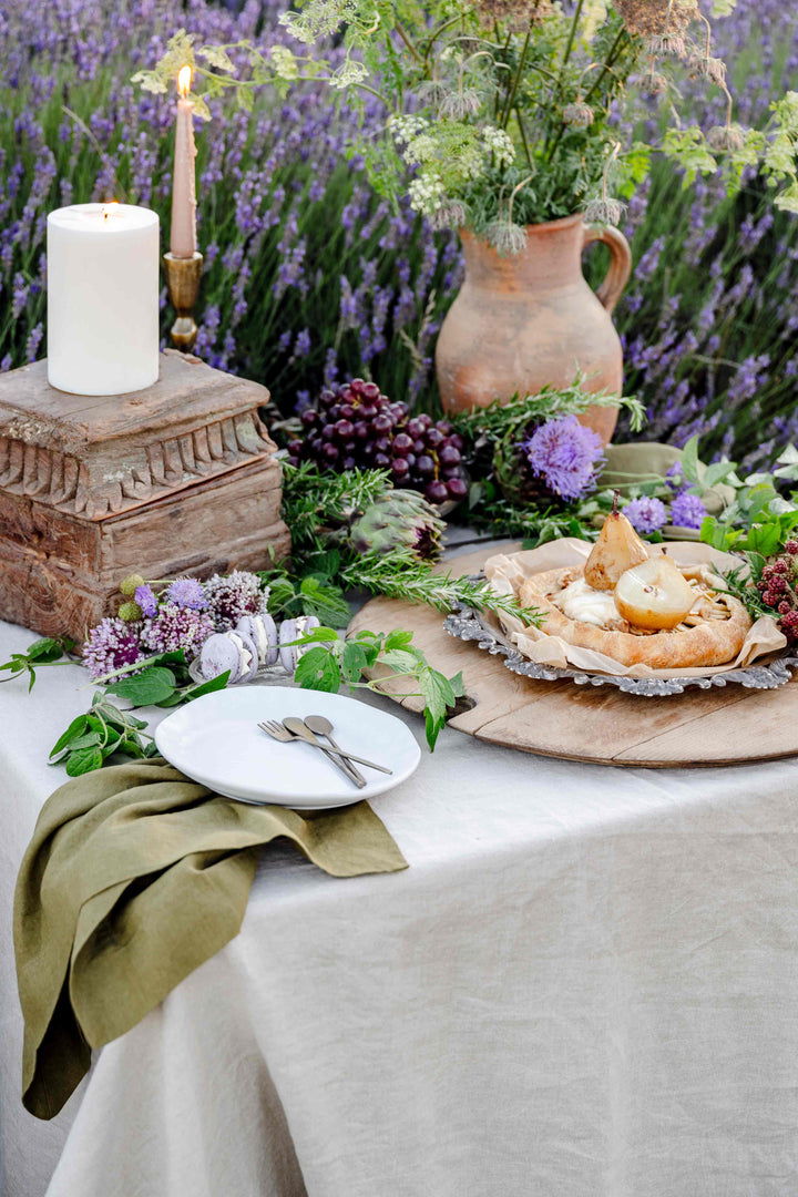 Caper Berry Green Linen Napkins