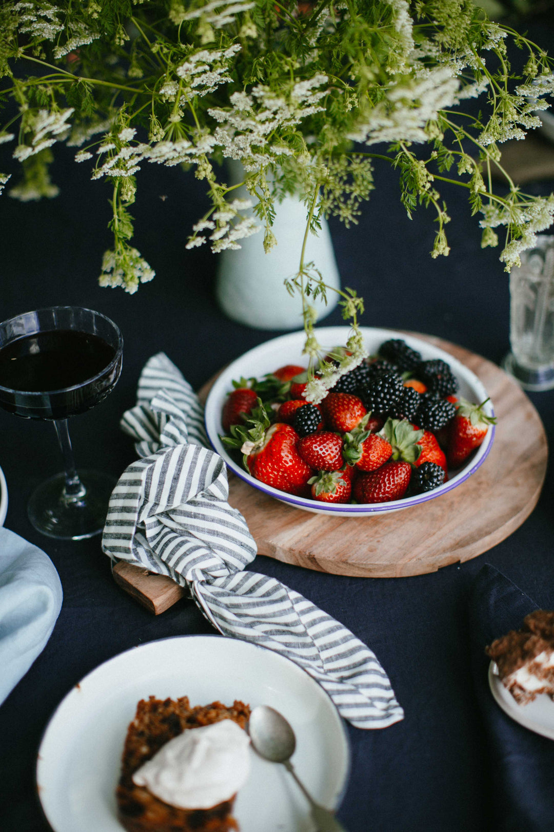 Salt & Pepper Stripe Linen Napkins