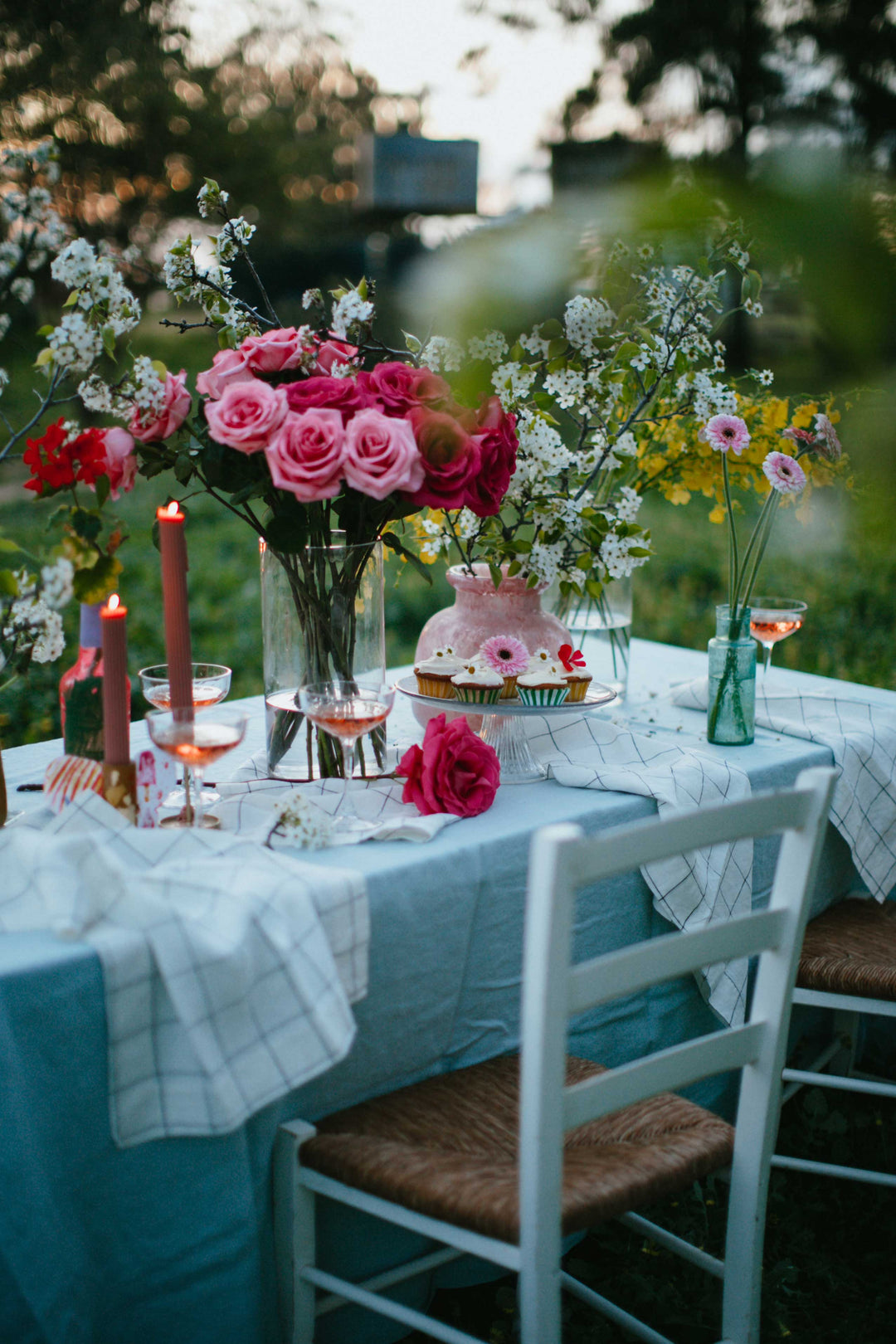 Duck Egg Blue Linen Tablecloth